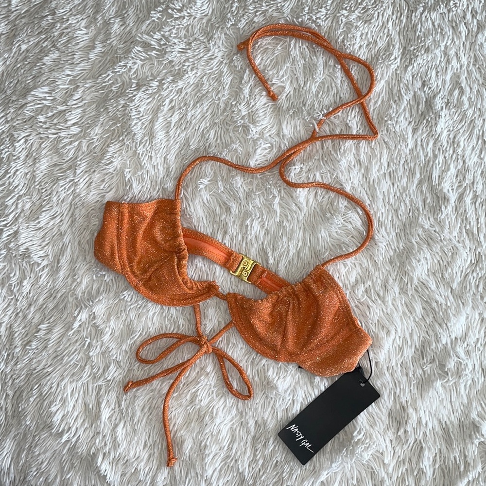 Nasty Gal Orange Bikini Top